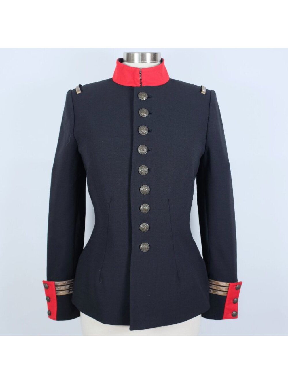 Ralph Lauren Purple Label Collection jacket sz 6 officers black red logo button